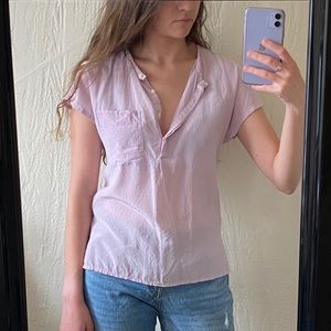 Madewell silk boxy top